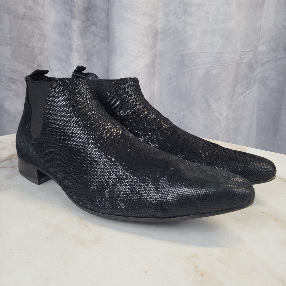 Grisha Custom Handmade Shimmer/Shinny Point Toe Chelsea Formal Boots Men's 9